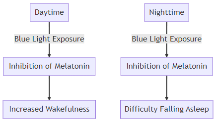 Blue light effecting sleep qualit