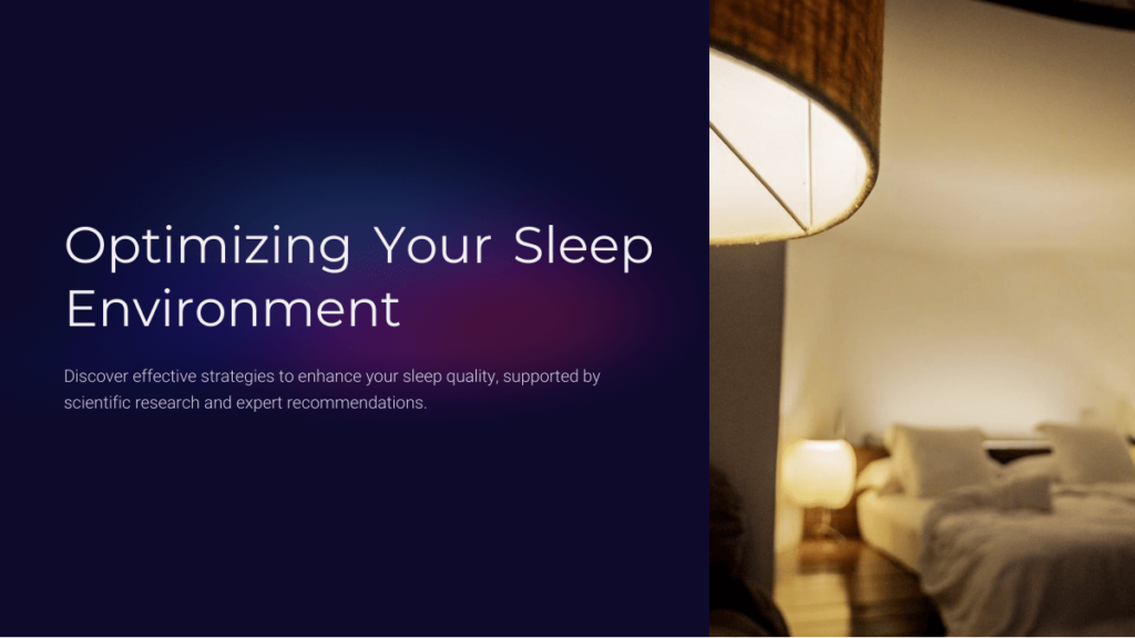Optimize your sleep enviroment for SPD