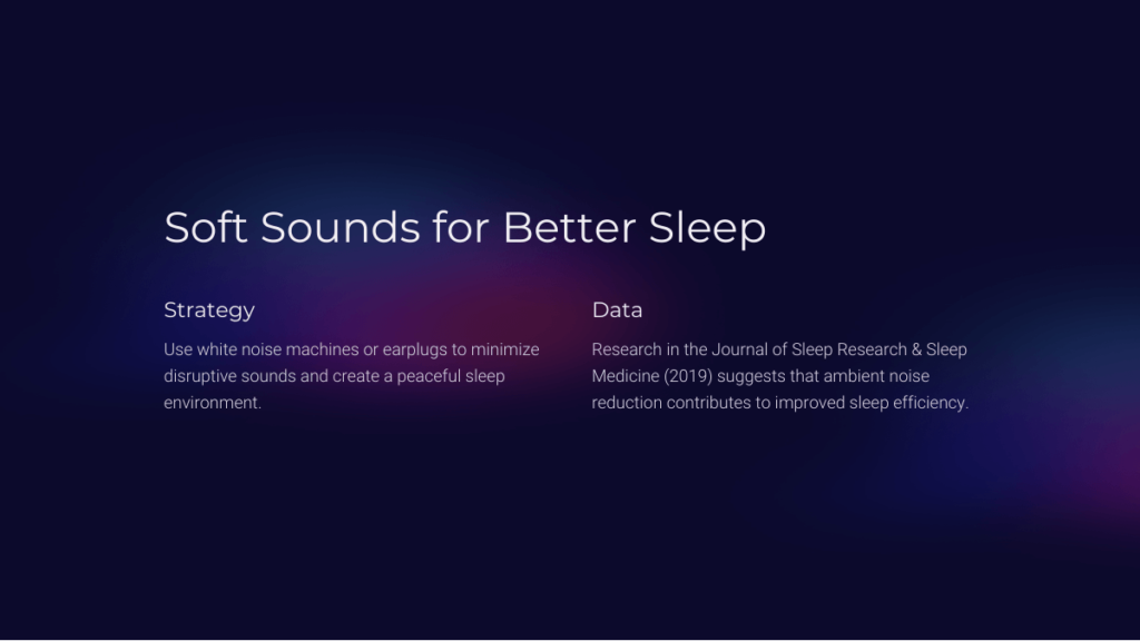 Soft Sound for better sleep fro SPD