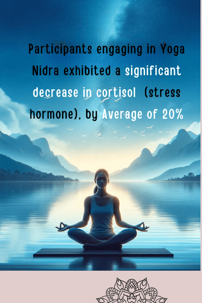 Decrease in cortisol with Yoga Nidra